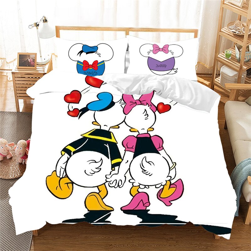 Donald And Daisy Duck Lovers Hvitt Dynetrekk