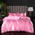 Billig Bright Pink Satin Dynetrekk