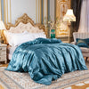 Vanlig Duck Blue Ice Silke Satin Dynetrekk