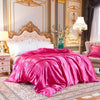 Solid Candy Pink Ice Silk Satin Dynetrekk