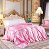 Vanlig Dynetrekk I Pink Ice Silk Satin